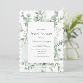 Greenery Waterverf Bridal Shower-uitnodigingen Kaart