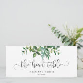 Greenery waterverf bruiloft hoofdbord (Staand voorkant)