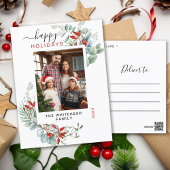 Greenery Waterverf Elegant Feestdagenkaart