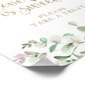 Greenery Waterverf Eucalyptus Love is Sweet Sign Poster (Hoek)
