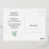 Greenery waterverf eucalyptus met fotofolie folie uitnodiging briefkaart