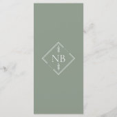 Greenery Waterverf Eucalyptus Wedding Dinner Menu (Achterkant)