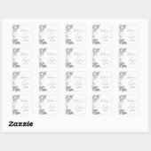 Greenery Waterverf Eucalyptus Wedding Square Stic Vierkante Sticker (Vel)