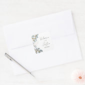 Greenery Waterverf Eucalyptus Wedding Square Stic Vierkante Sticker (Envelop)