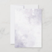 Greenery Waterverf Floral Paars Elegant Wedding Bedankkaart (Achterkant)