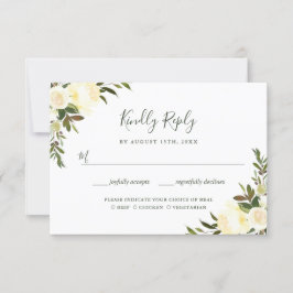 Greenery Waterverf Floral RSVP met keuzevrijheid