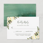 Greenery Waterverf Floral RSVP met keuzevrijheid (Voorkant / Achterkant)