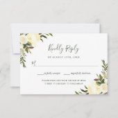 Greenery Waterverf Floral RSVP met keuzevrijheid Kaartje (Voorkant)