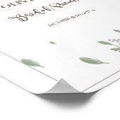 Greenery Waterverf Floral Vrijgezellenfeest Welkom Poster (Hoek)