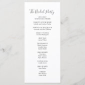 Greenery Waterverf Floral Wedding Programme Programmakaart (Achterkant)