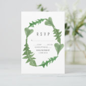 Greenery Waterverf Foliage RSVP (Staand voorkant)