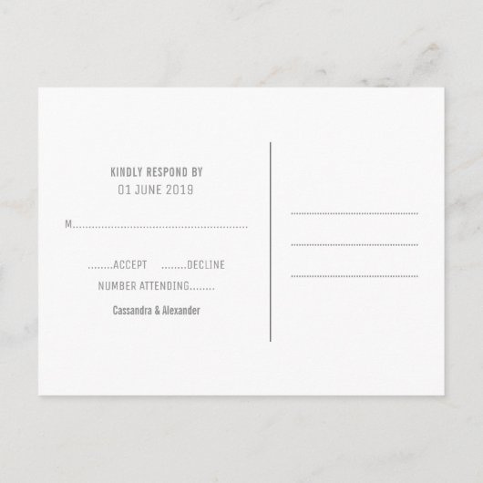 Greenery Waterverf Foliage RSVP Briefkaart (Achterkant)