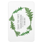 Greenery Waterverf Foliage Save the Date Magneet (Verticaal)