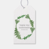 Greenery Waterverf Foliage Wedding Cadeaulabel (Voorkant)