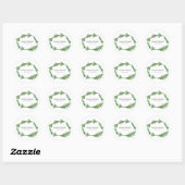 Greenery Waterverf Foliage Wedding Ronde Sticker (Vel)