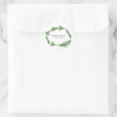 Greenery Waterverf Foliage Wedding Ronde Sticker (Tas)