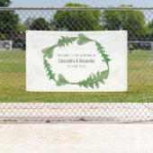 Greenery Waterverf Foliage Wedding Spandoek (Insitu)