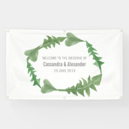 Greenery Waterverf Foliage Wedding Spandoek