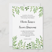 Greenery Waterverf Green laat botanische tuin over Kaart (Voorkant)