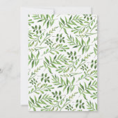 Greenery Waterverf Green laat botanische tuin over Kaart (Achterkant)