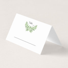 Greenery Waterverf Green Leaf Wedding Place Card Visitekaartje