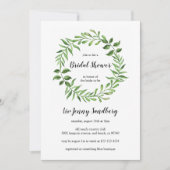 Greenery Waterverf Groene Krans Vrijgezellenfeest Kaart (Voorkant)