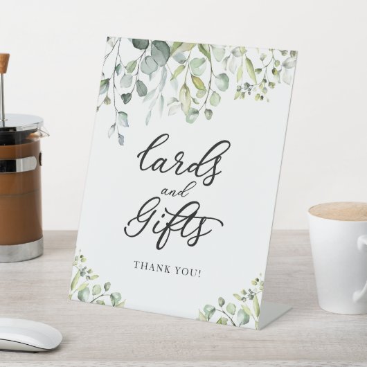 Greenery Waterverf Kaarten en cadeaubonen Reclamebord Met Voetstuk (Insitu)