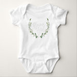 Greenery Waterverf krans | BLOEMENMEISJE Romper<br><div class="desc">Door Honey & Birch Studios</div>