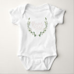 Greenery Waterverf krans | BLOEMENMEISJE Romper<br><div class="desc">Door Honey & Birch Studios</div>