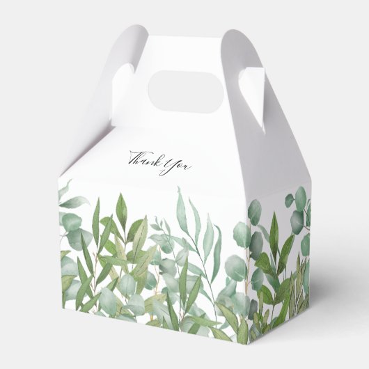 Greenery Waterverf Leaf Wedding Favor Box Bedankdoosjes (Achterkant)