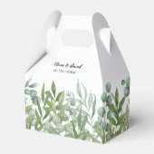 Greenery Waterverf Leaf Wedding Favor Box Bedankdoosjes (Voorkant Zijde)