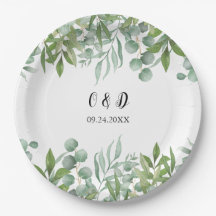 Greenery Waterverf Leaf Wedding Paper Borden