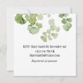  Greenery Waterverf Lesbian Wedding Kaart (Achterkant)