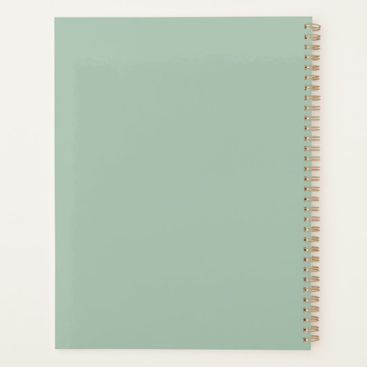 Greenery Waterverf Personalized Monogrammed Planner (Achterkant)