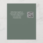 Greenery Waterverf QR Code Wedding Uitnodiging (Achterkant)