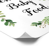 Greenery Waterverf raad de Baby Food Poster (Hoek)