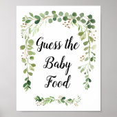 Greenery Waterverf raad de Baby Food Poster (Voorkant)