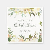 Greenery Waterverf Rustic Floral Vrijgezellenfeest Servet (Voorkant)