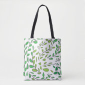 Greenery Waterverf Tropical Leaves Pattern Tote Bag (Voorkant)
