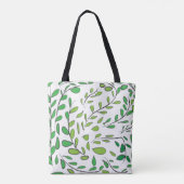 Greenery Waterverf Tropical Leaves Pattern Tote Bag (Achterkant)
