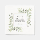 Greenery Waterverf Vrijgezellenfeest Servet (Voorkant)