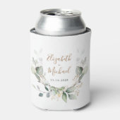 Greenery Waterverf Wedding Blikjeskoeler (Blikje Voorkant)