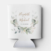 Greenery Waterverf Wedding Blikjeskoeler (Achterkant)