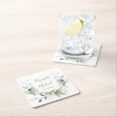 Greenery Waterverf Wedding Kartonnen Onderzetters (Insitu)