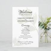 Greenery Waterverf Wedding Programme Papier (Staand voorkant)