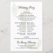 Greenery Waterverf Wedding Programme Papier (Achterkant)