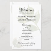 Greenery Waterverf Wedding Programme Papier (Voorkant / Achterkant)