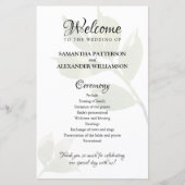 Greenery Waterverf Wedding Programme Papier (Voorkant)