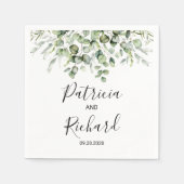 Greenery Waterverf Wedding Servet (Voorkant)