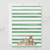 Greenery Waterverf Woodland Animals Baby shower Kaart (Achterkant)